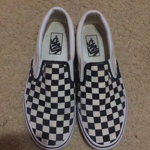 Vans checker slip on